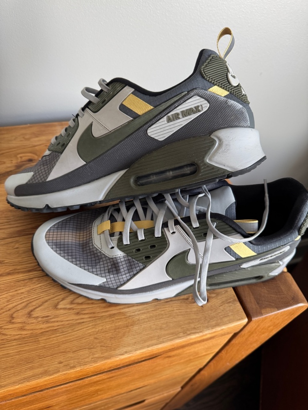Nike Men's Sneakers - Gray, Olive & Yellow Accents - Picture 6 of 6